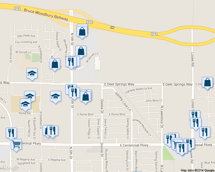 map of restaurants, bars, coffee shops, grocery stores, and more near 920 Kevin Baker Avenue in North Las Vegas