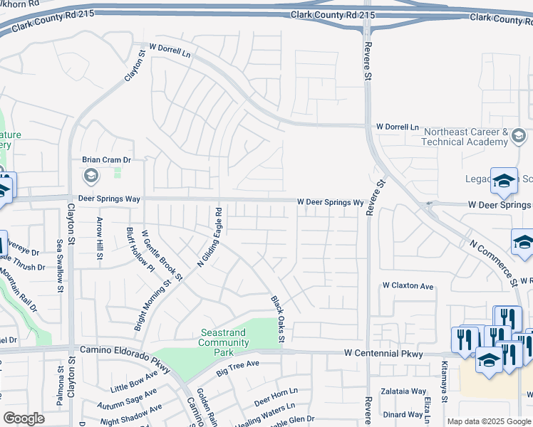 map of restaurants, bars, coffee shops, grocery stores, and more near 6729 Alpenwood Court in North Las Vegas