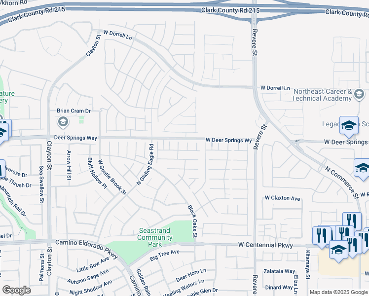 map of restaurants, bars, coffee shops, grocery stores, and more near 6729 Alpenwood Court in North Las Vegas