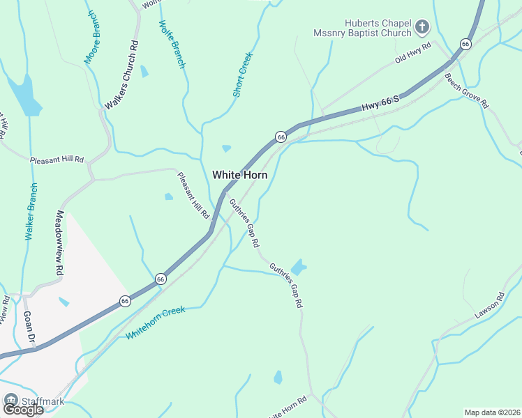 map of restaurants, bars, coffee shops, grocery stores, and more near in White Horn