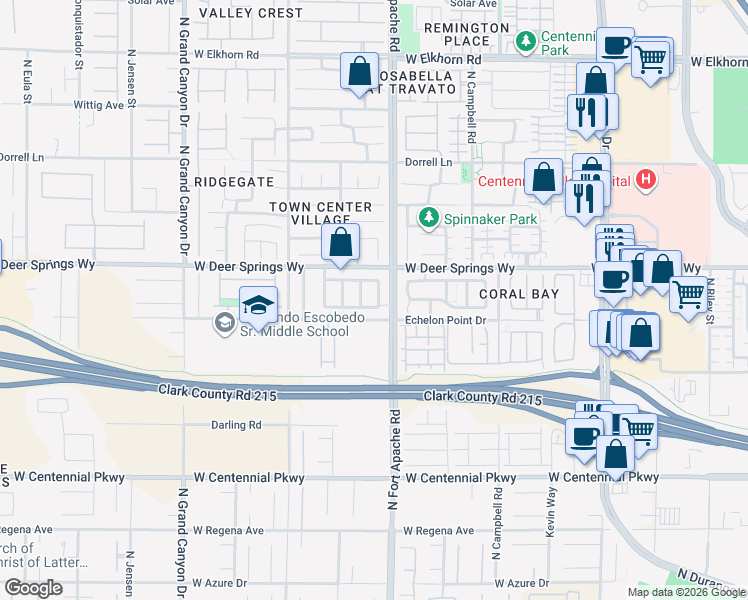 map of restaurants, bars, coffee shops, grocery stores, and more near 6717 Lincoln Wood Street in Las Vegas