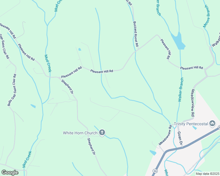 map of restaurants, bars, coffee shops, grocery stores, and more near 651 Pleasant Hill Road in Bulls Gap