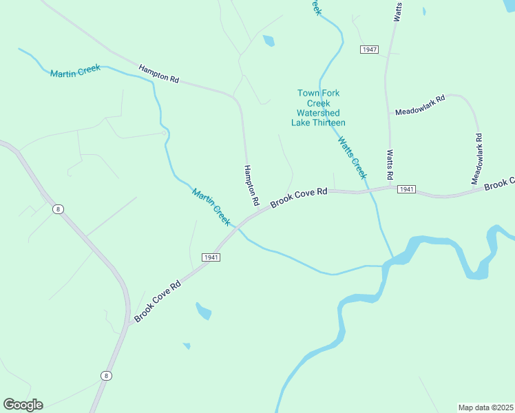 map of restaurants, bars, coffee shops, grocery stores, and more near 1001 Hampton Road in Germanton