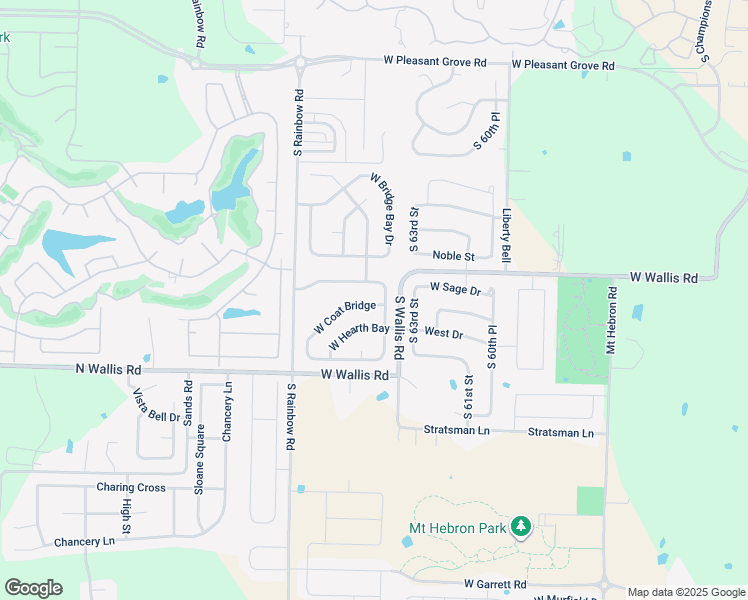 map of restaurants, bars, coffee shops, grocery stores, and more near 6503 West Coat Bridge in Rogers
