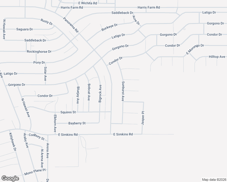 map of restaurants, bars, coffee shops, grocery stores, and more near 4351 Panorama Road in Pahrump