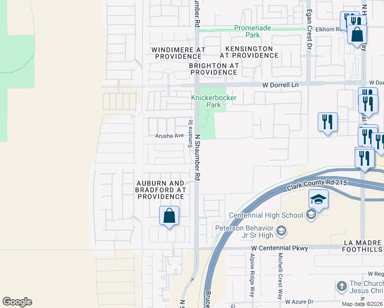 map of restaurants, bars, coffee shops, grocery stores, and more near 6738 Sumatra Street in Las Vegas