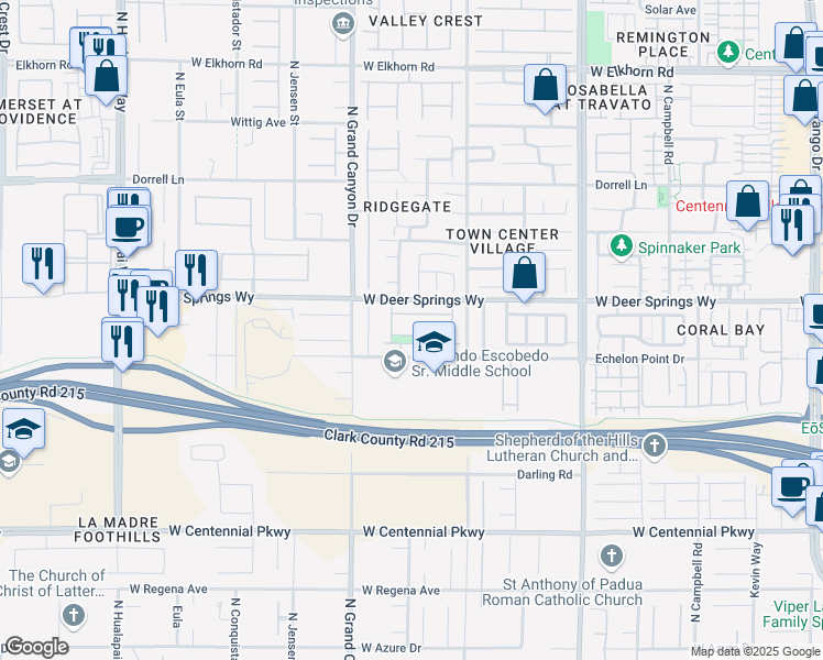 map of restaurants, bars, coffee shops, grocery stores, and more near 9472 Ojibwa Avenue in Las Vegas