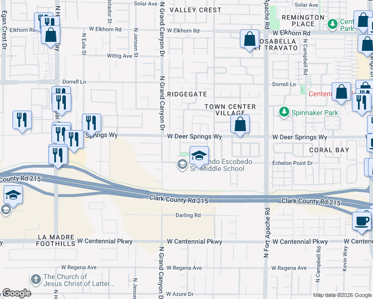 map of restaurants, bars, coffee shops, grocery stores, and more near 9472 Ojibwa Avenue in Las Vegas