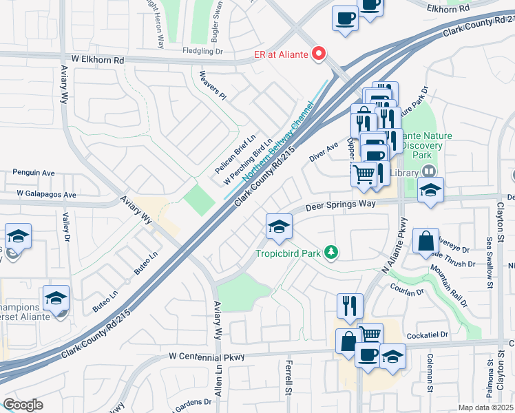 map of restaurants, bars, coffee shops, grocery stores, and more near 6709 Lookout Lodge Lane in North Las Vegas