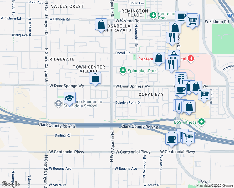 map of restaurants, bars, coffee shops, grocery stores, and more near 9148 Spirit Canyon Avenue in Las Vegas