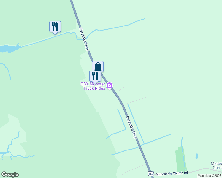 map of restaurants, bars, coffee shops, grocery stores, and more near 5686 Caratoke Highway in Poplar Branch