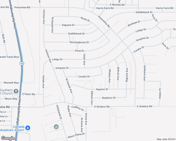 map of restaurants, bars, coffee shops, grocery stores, and more near 1481 Gorgono Drive in Pahrump