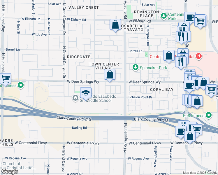 map of restaurants, bars, coffee shops, grocery stores, and more near 6749 Barrington Hills Street in Las Vegas