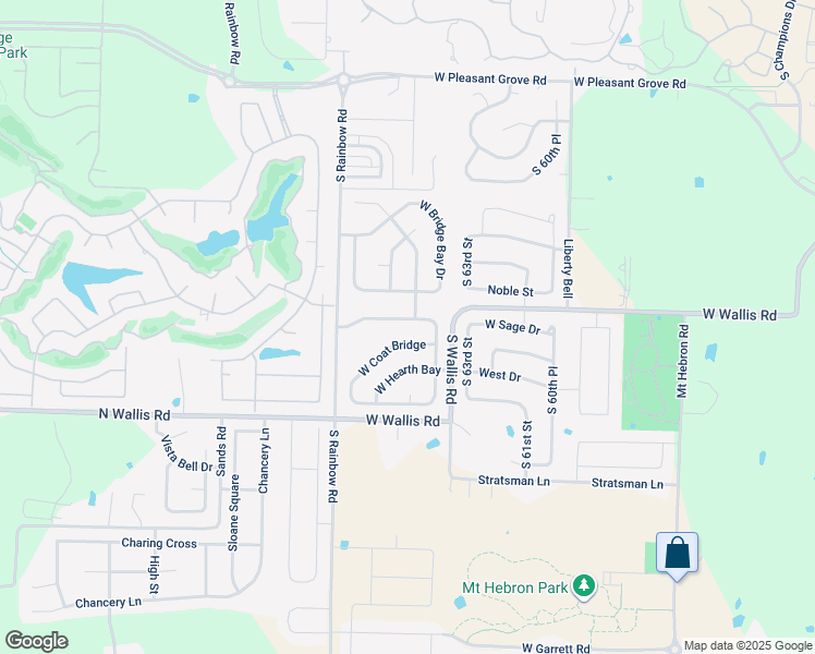 map of restaurants, bars, coffee shops, grocery stores, and more near 6503 West Coat Bridge in Rogers