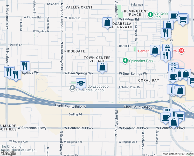 map of restaurants, bars, coffee shops, grocery stores, and more near 6757 Kostner Street in Las Vegas