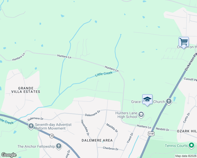 map of restaurants, bars, coffee shops, grocery stores, and more near 312 Traywick Pl in Nashville