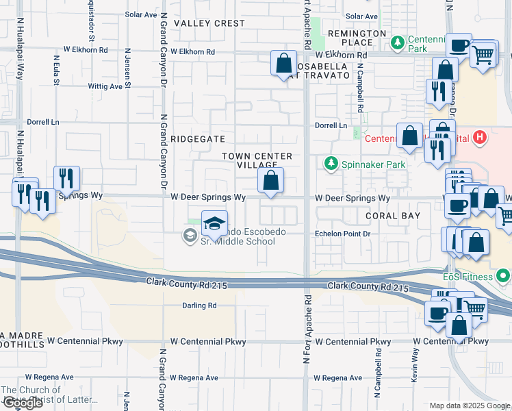 map of restaurants, bars, coffee shops, grocery stores, and more near 6773 Kostner Street in Las Vegas