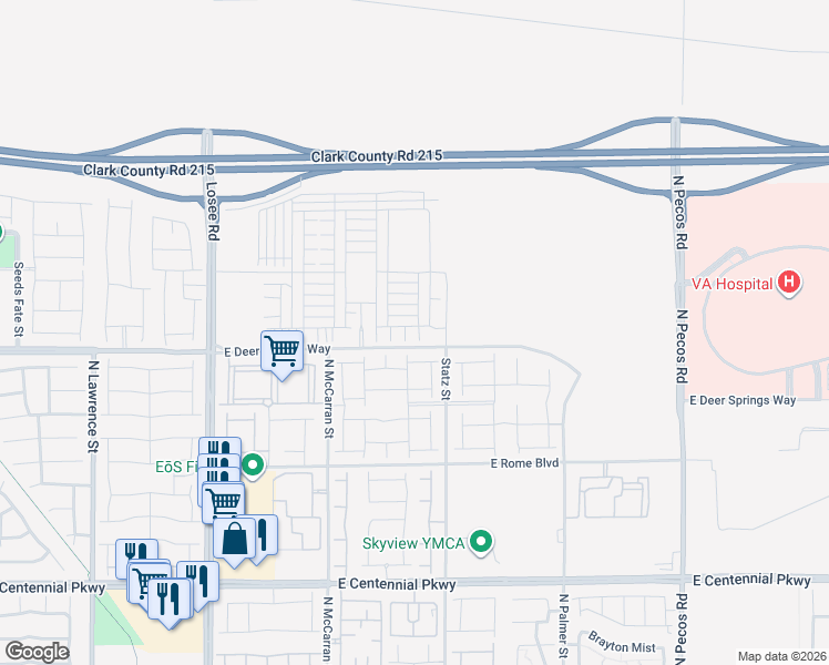 map of restaurants, bars, coffee shops, grocery stores, and more near 6819 Torch Red Court in North Las Vegas