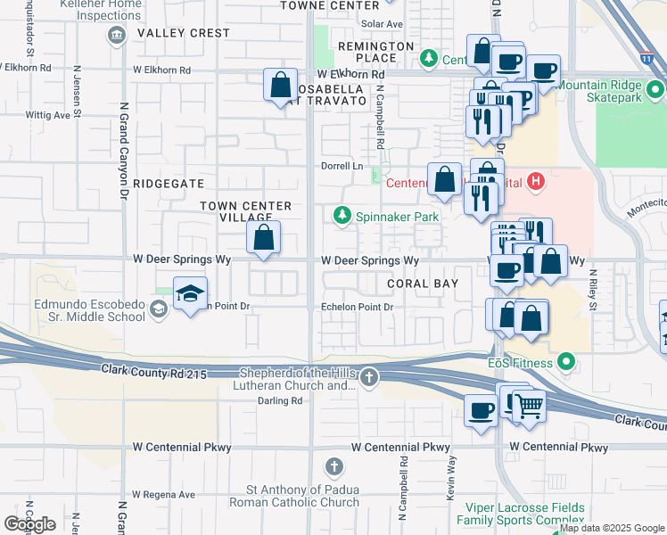 map of restaurants, bars, coffee shops, grocery stores, and more near 9136 Patrick Henry Avenue in Las Vegas