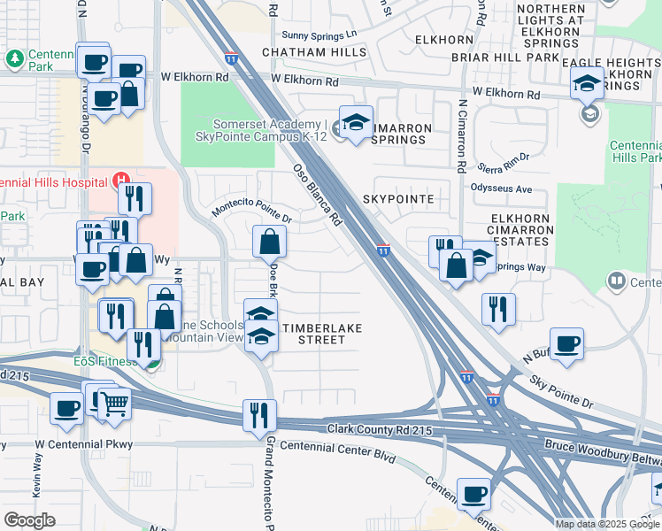 map of restaurants, bars, coffee shops, grocery stores, and more near 8342 Lagunilla Avenue in Las Vegas