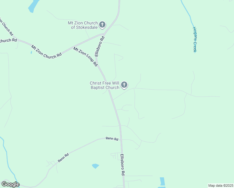 map of restaurants, bars, coffee shops, grocery stores, and more near 135 Hilton Road in Stokesdale
