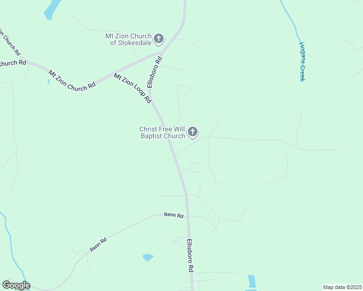 map of restaurants, bars, coffee shops, grocery stores, and more near 135 Hilton Road in Stokesdale