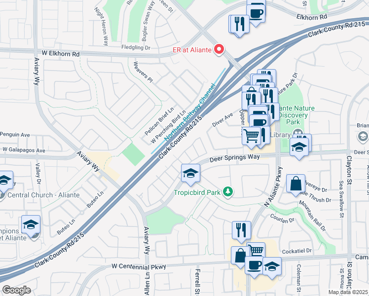 map of restaurants, bars, coffee shops, grocery stores, and more near 6729 Lookout Lodge Lane in North Las Vegas