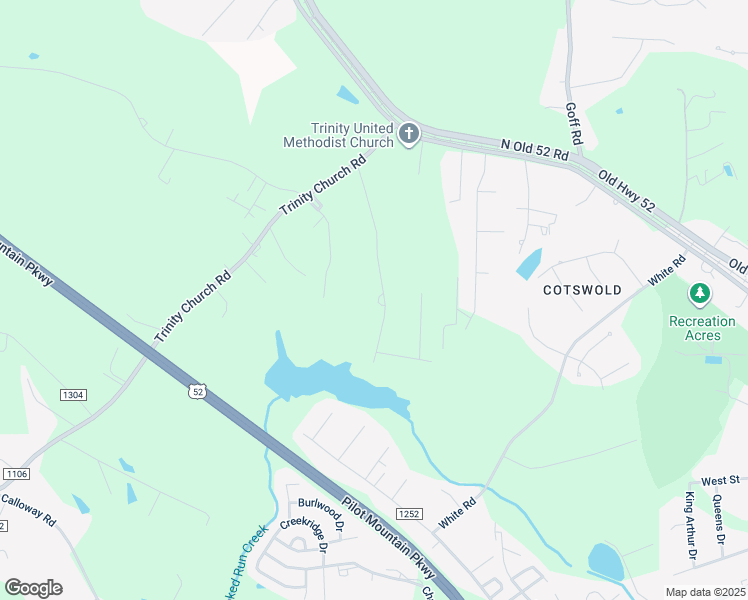 map of restaurants, bars, coffee shops, grocery stores, and more near 150 Trinity Drive in King