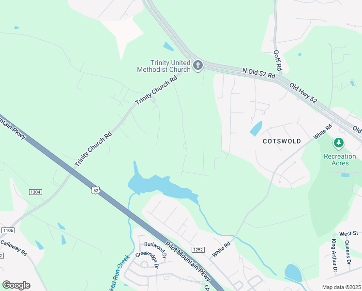 map of restaurants, bars, coffee shops, grocery stores, and more near 150 Trinity Drive in King