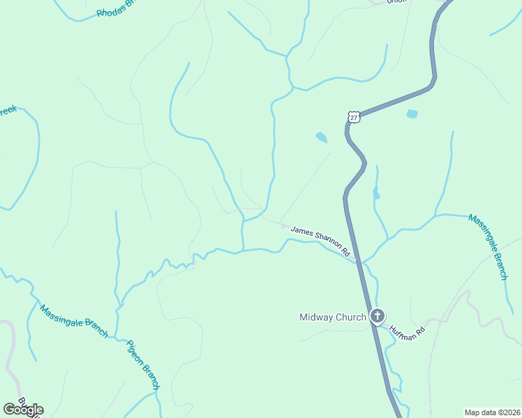 map of restaurants, bars, coffee shops, grocery stores, and more near 144 Henry Ashbrook Road in Sunbright
