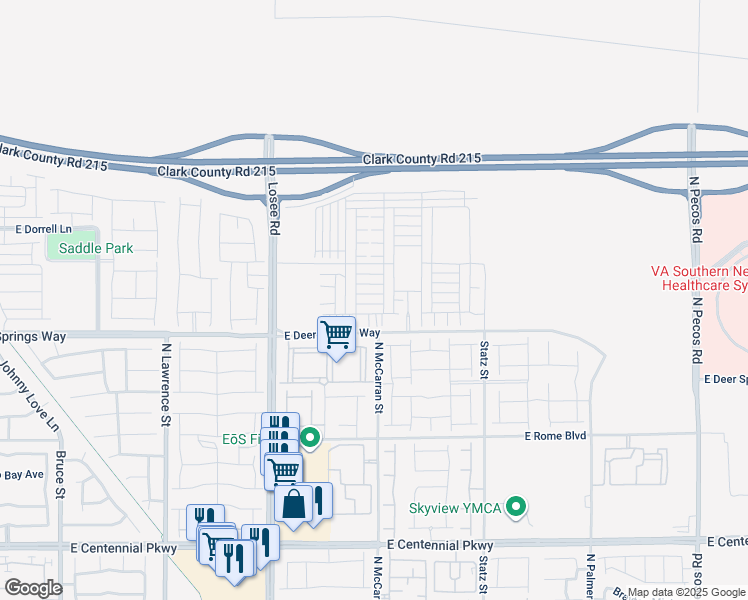 map of restaurants, bars, coffee shops, grocery stores, and more near 2691 Mango Light Avenue in North Las Vegas