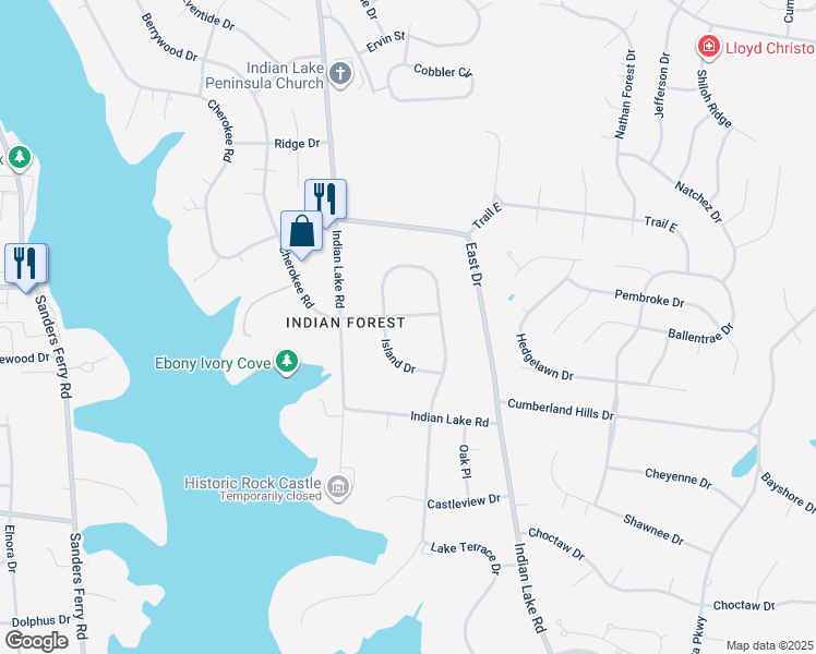 map of restaurants, bars, coffee shops, grocery stores, and more near 306 Cherokee Road in Hendersonville