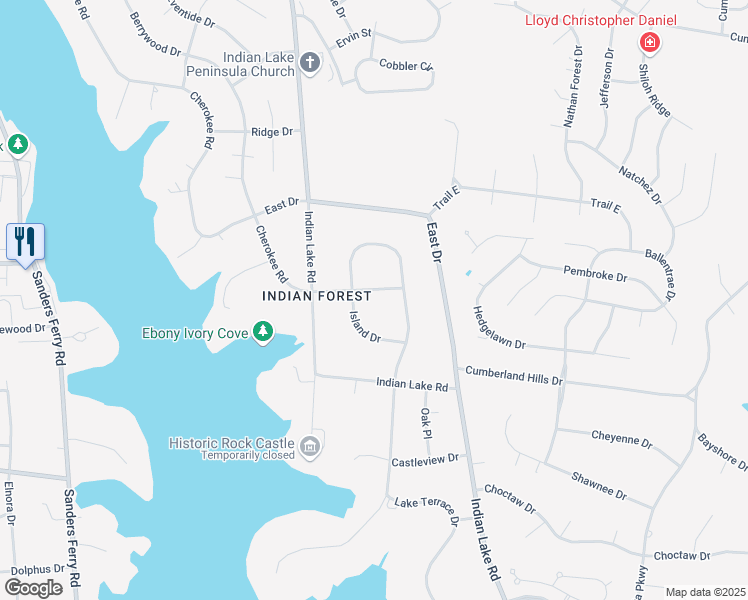 map of restaurants, bars, coffee shops, grocery stores, and more near 306 Cherokee Road in Hendersonville