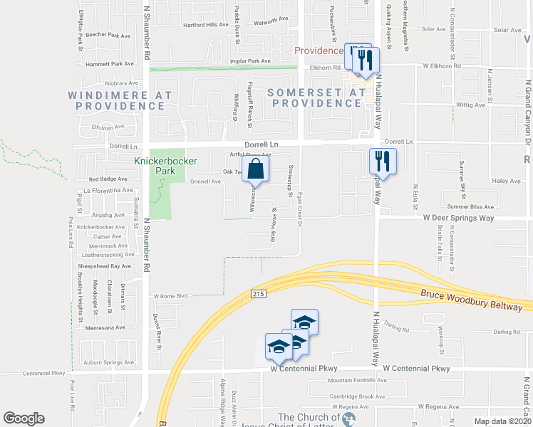 map of restaurants, bars, coffee shops, grocery stores, and more near 10326 Doverwood Avenue in Las Vegas
