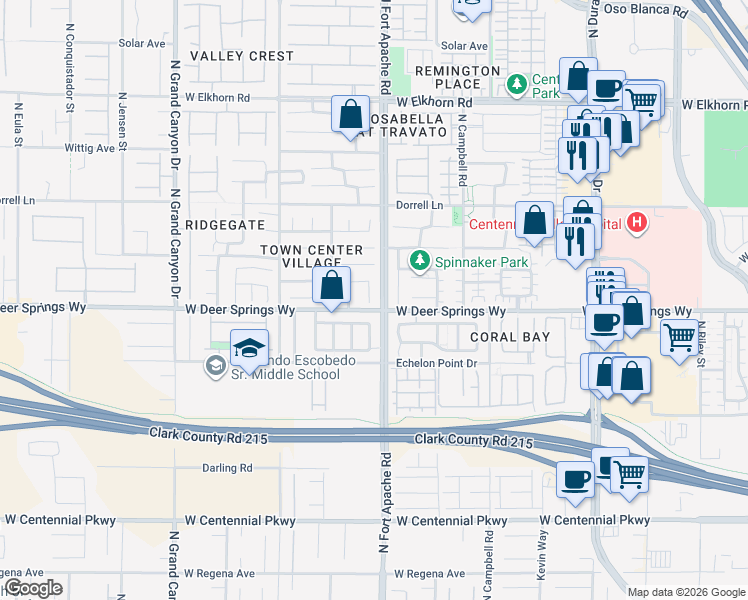 map of restaurants, bars, coffee shops, grocery stores, and more near 6808 Mystic Plain Ct in Las Vegas