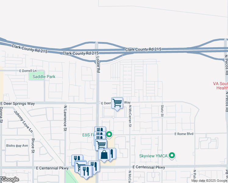 map of restaurants, bars, coffee shops, grocery stores, and more near 2598 Mocha Pearl Court in North Las Vegas