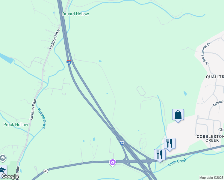 map of restaurants, bars, coffee shops, grocery stores, and more near 4201-4499 Westcap Road in Nashville