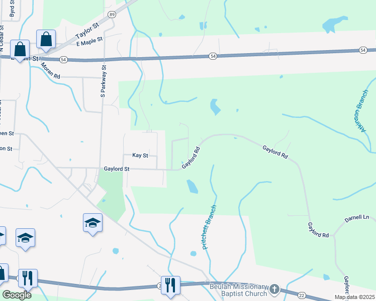 map of restaurants, bars, coffee shops, grocery stores, and more near 1150 Gaylord Road in Dresden