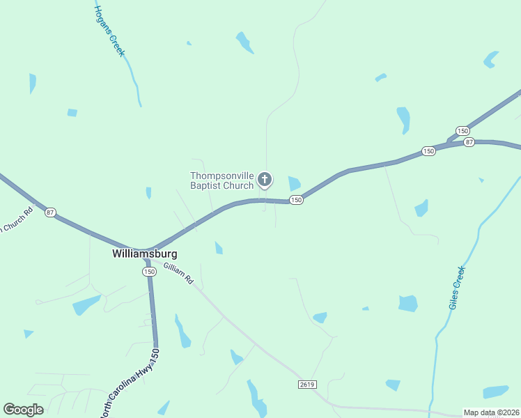 map of restaurants, bars, coffee shops, grocery stores, and more near 2030 North Carolina 87 in Reidsville