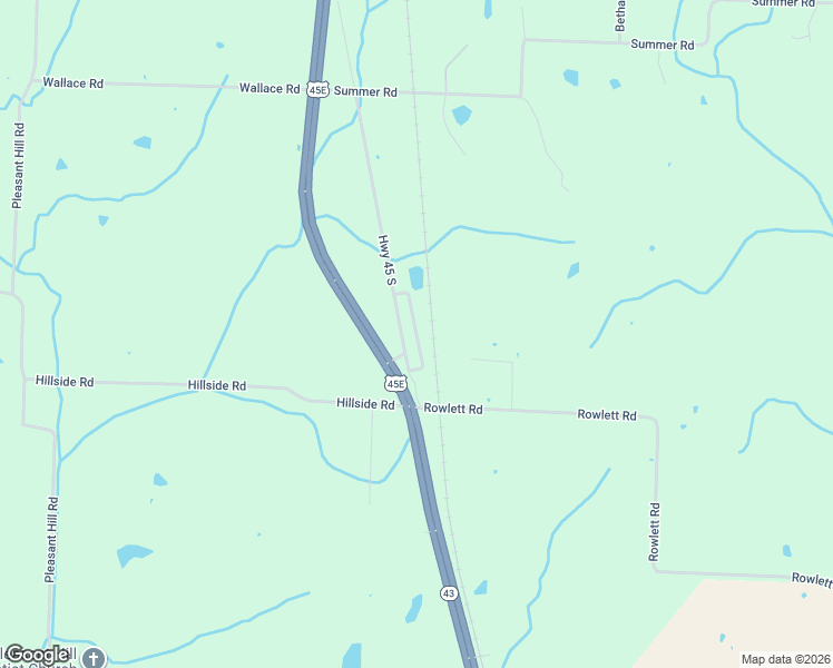 map of restaurants, bars, coffee shops, grocery stores, and more near 4979 Highway 45 South in Martin