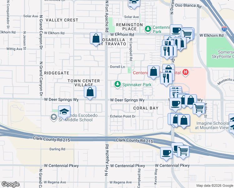 map of restaurants, bars, coffee shops, grocery stores, and more near 6808 Armistead Street in Las Vegas