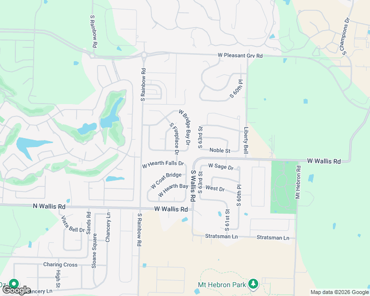 map of restaurants, bars, coffee shops, grocery stores, and more near 6451 Fireplace Drive in Rogers