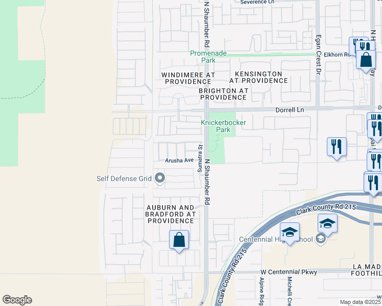 map of restaurants, bars, coffee shops, grocery stores, and more near 10746 Arusha Avenue in Las Vegas
