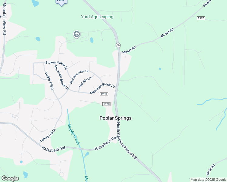 map of restaurants, bars, coffee shops, grocery stores, and more near 225 South Vandala Court in King