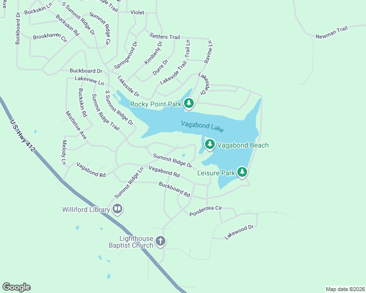 map of restaurants, bars, coffee shops, grocery stores, and more near 98 Summit Ridge Lane in Williford