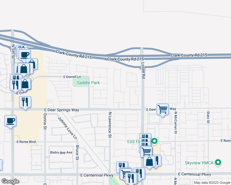 map of restaurants, bars, coffee shops, grocery stores, and more near 2211 Taylor Ranch Avenue in North Las Vegas