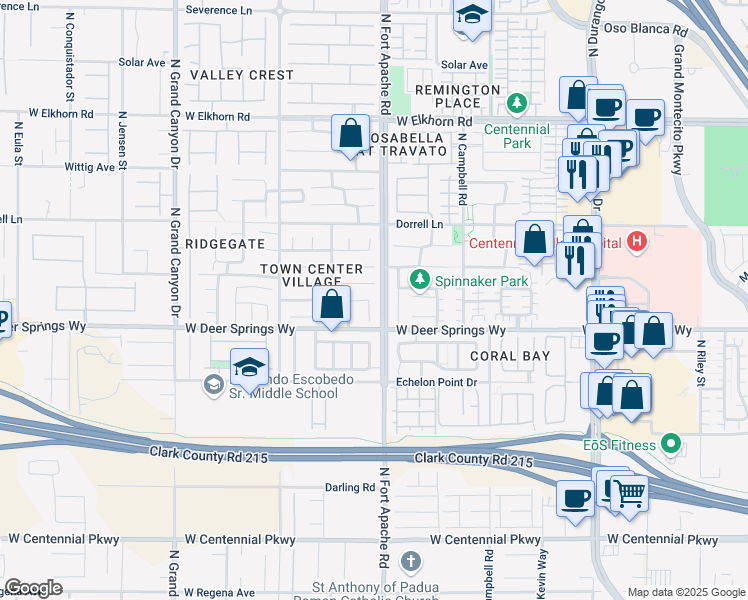 map of restaurants, bars, coffee shops, grocery stores, and more near 6812 Mystic Plain Court in Las Vegas