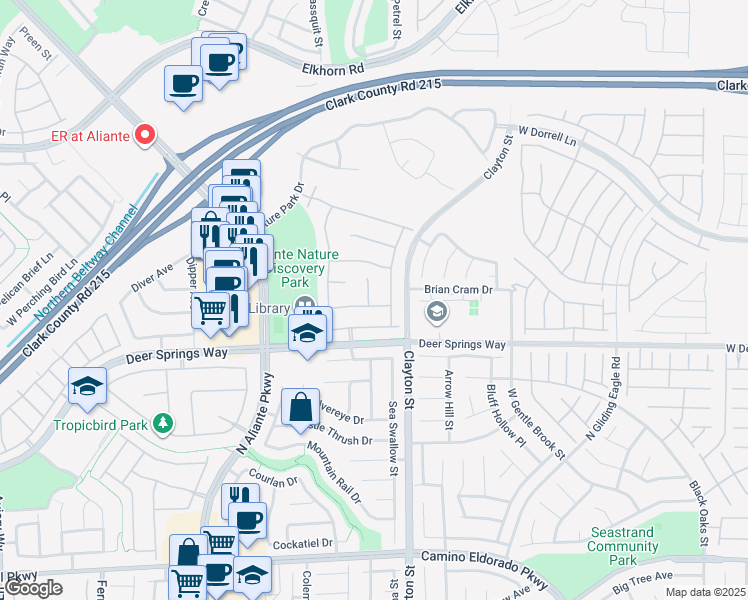 map of restaurants, bars, coffee shops, grocery stores, and more near 6828 Arden Glade Court in North Las Vegas