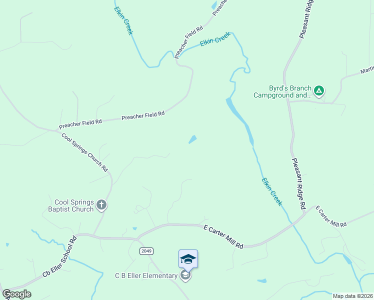 map of restaurants, bars, coffee shops, grocery stores, and more near 1469 Cool Springs Church Road in Elkin