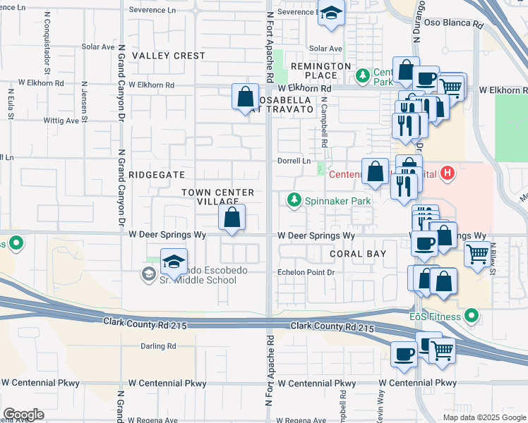 map of restaurants, bars, coffee shops, grocery stores, and more near 6824 Mystic Plain Court in Las Vegas